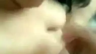 Young man can't calm down till he touches XXX boobs of Desi female