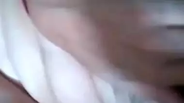 Comely Indian girl shows boobs and rubs snatch like real porn star