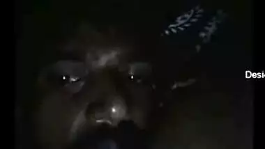 Horny male licks his Desi wife's sweet tits during XXX video call