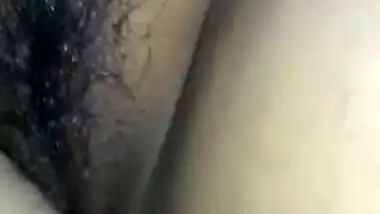 Desi female sleeps but man films XXX hairy peach for amateur sex video