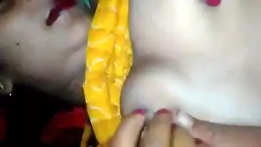 Likable Indian girl lets hubby touch tits because it's her porn duty
