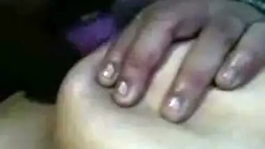 Indian wife performs a sex show with guy licking her XXX boobs