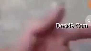 Today Exclusive- Desi Girl Showing Her Boobs And Pussy Fingerring On Video Call Part 2