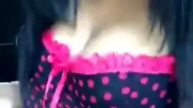 Hot Desi girl poses on cam in XXX lingerie that accentuates sex boobs