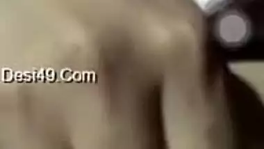 Sexy Desi girl films herself naked putting hand down there to rub clit