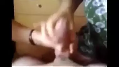 Concupiscent House Wife Sends Spouse To Office With A Good Morning Hand Job!