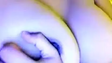 Indian aunty tries to look like XXX star on camera and exposes boobs