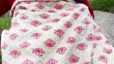 Outdoor porn video where the cameraman plays with Desi girl's tits