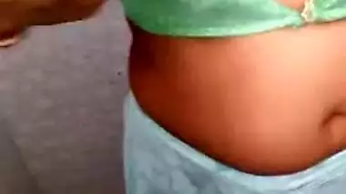 Exclusive XXX porn - Sexy Desi Wearing Cloths hubby Try to press Her Boobs