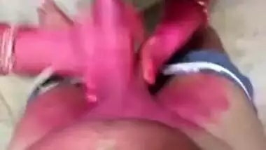 Wench's tight mouth is drilled in point of view XXX video MMS style