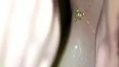 Horny bhabhi masturbating and squirting in bathroom, husband recording