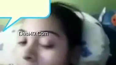 Today Exclusive- Cute Desi Girl Showing Her Boobs And Pussy On Video Call Part 1