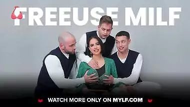 Mylf - Hot Ebony Stepmom And Stepdaughter Ana Foxxx And Evi Rei Share White Professor's Cock