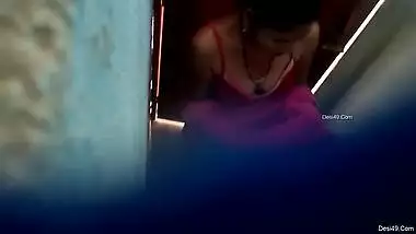Village voyeur records XXX video with nude Desi MILF in the shower
