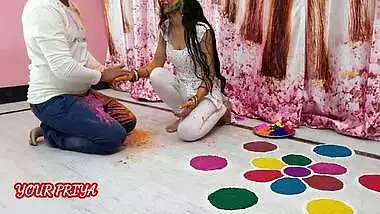 Holi Special - fuck hard priya in holi occasion with hindi roleplay - YOUR PRIYA