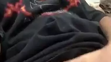 Indian porn video of an amateur girlfriend finger fucking her pussy on cam