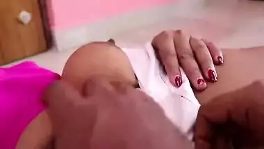 Desi has got new XXX boobs and now young man is touching sex parts