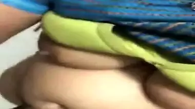 Desi MILF has a XXX fantasy about showing off breasts on camera