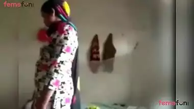 Woman lies on the bed to be fucked by the Desi lecher in missionary