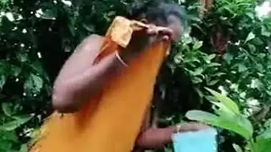 Young Desi girl has her first time XXX outdoor washing on camera