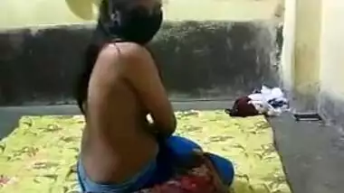 Man approaches Desi girlfriend from behind and feels up her XXX boobies